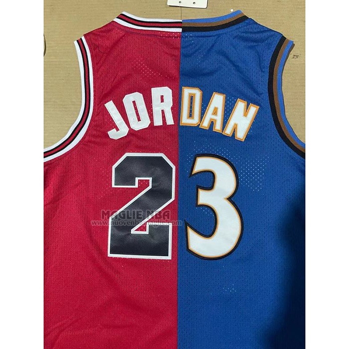 Maglia
 Michael Jordan NO 23 Chicago Bulls Washington Wizards Split Blu
 Rosso
